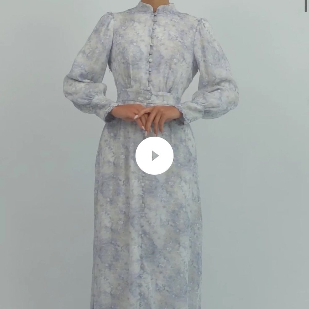 XS Elegant Modest Long Sleeve Long/Maxi Dress - FARES - BRAND NEW